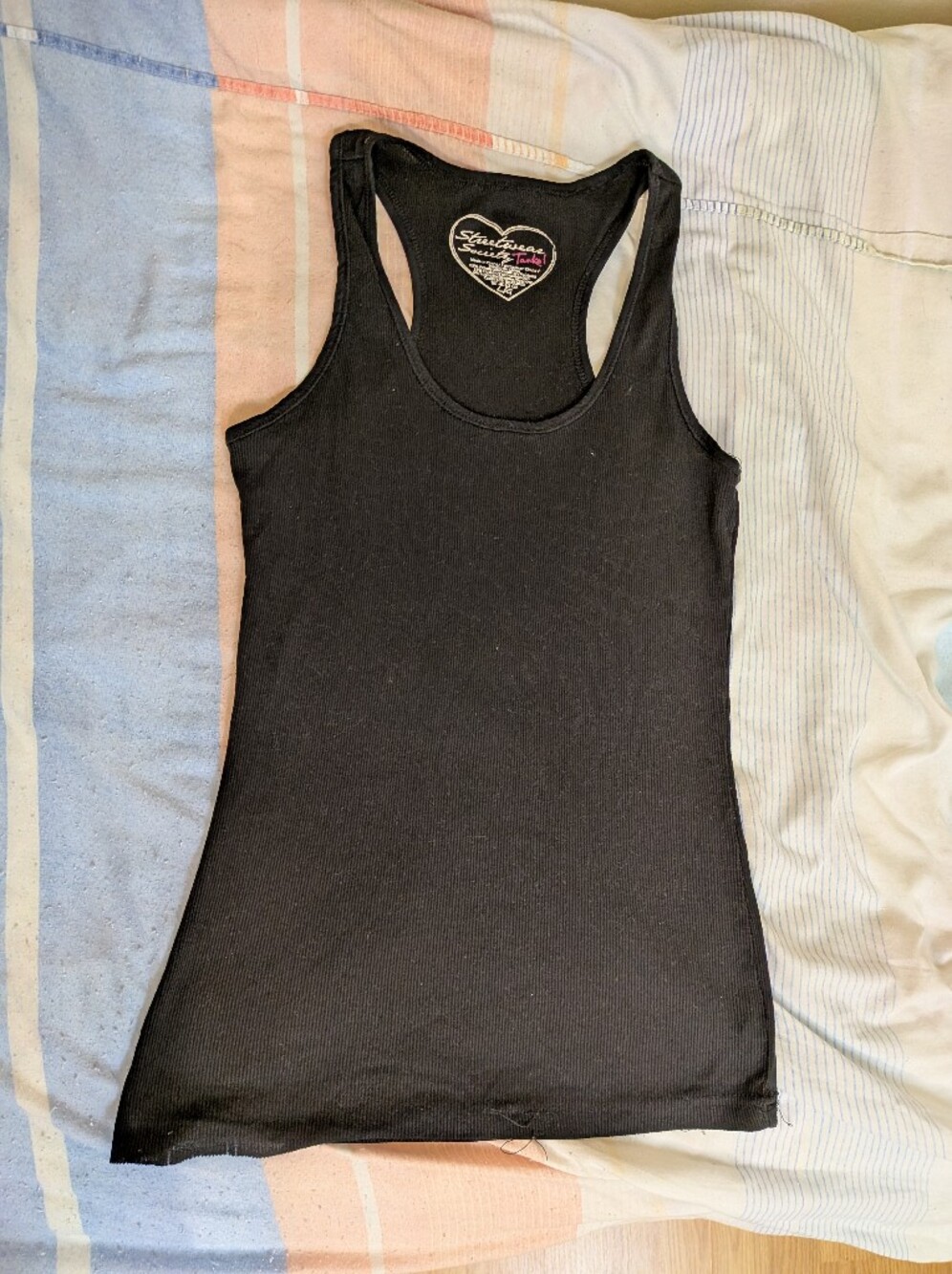 Black Ribbed Tank Top
